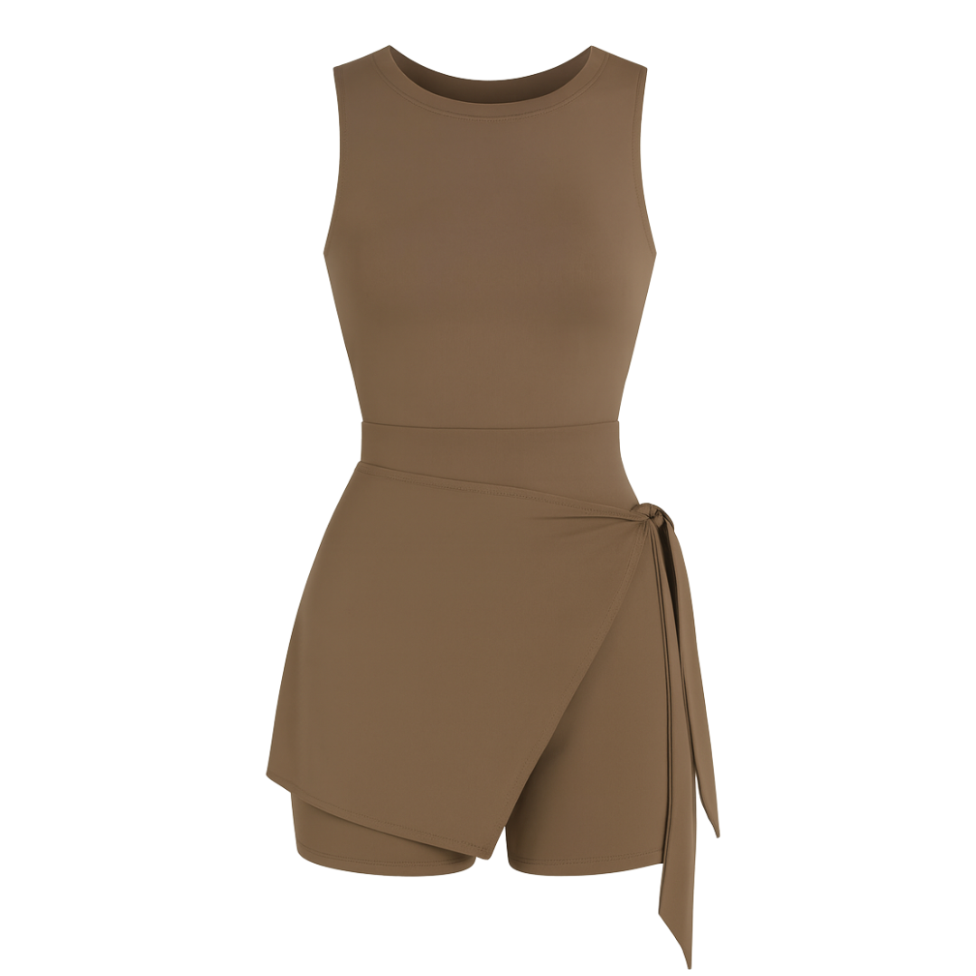 Wrap-Tie Athletic One-Piece