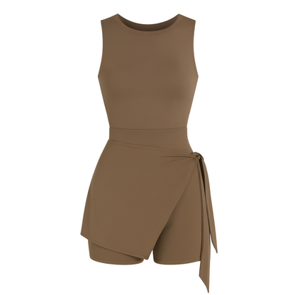 Wrap-Tie Athletic One-Piece