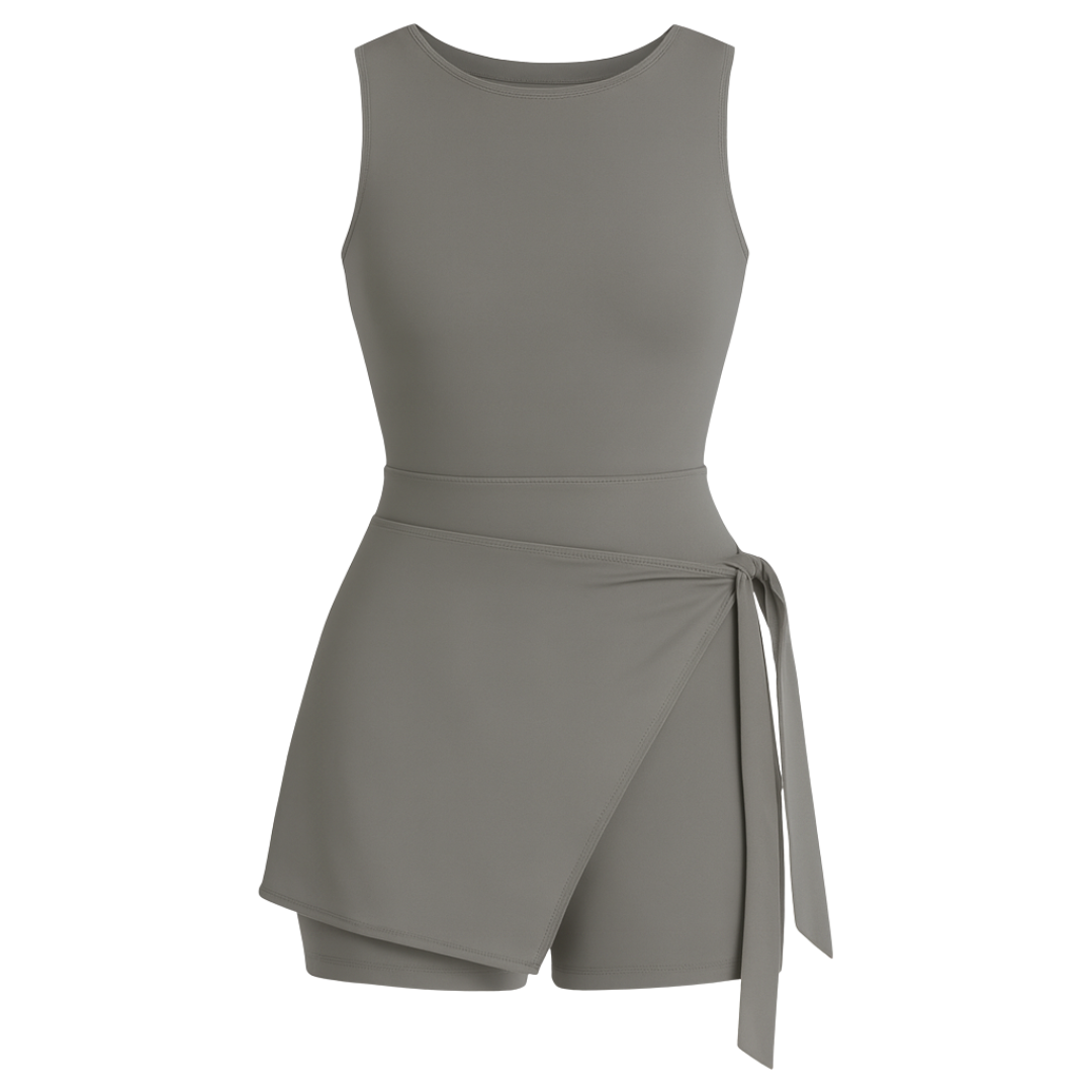 Wrap-Tie Athletic One-Piece