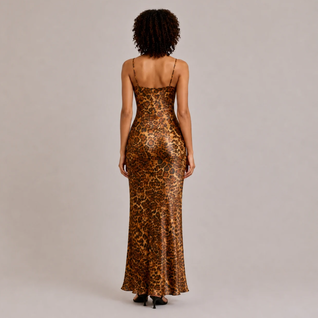 Leopard Backless Dress