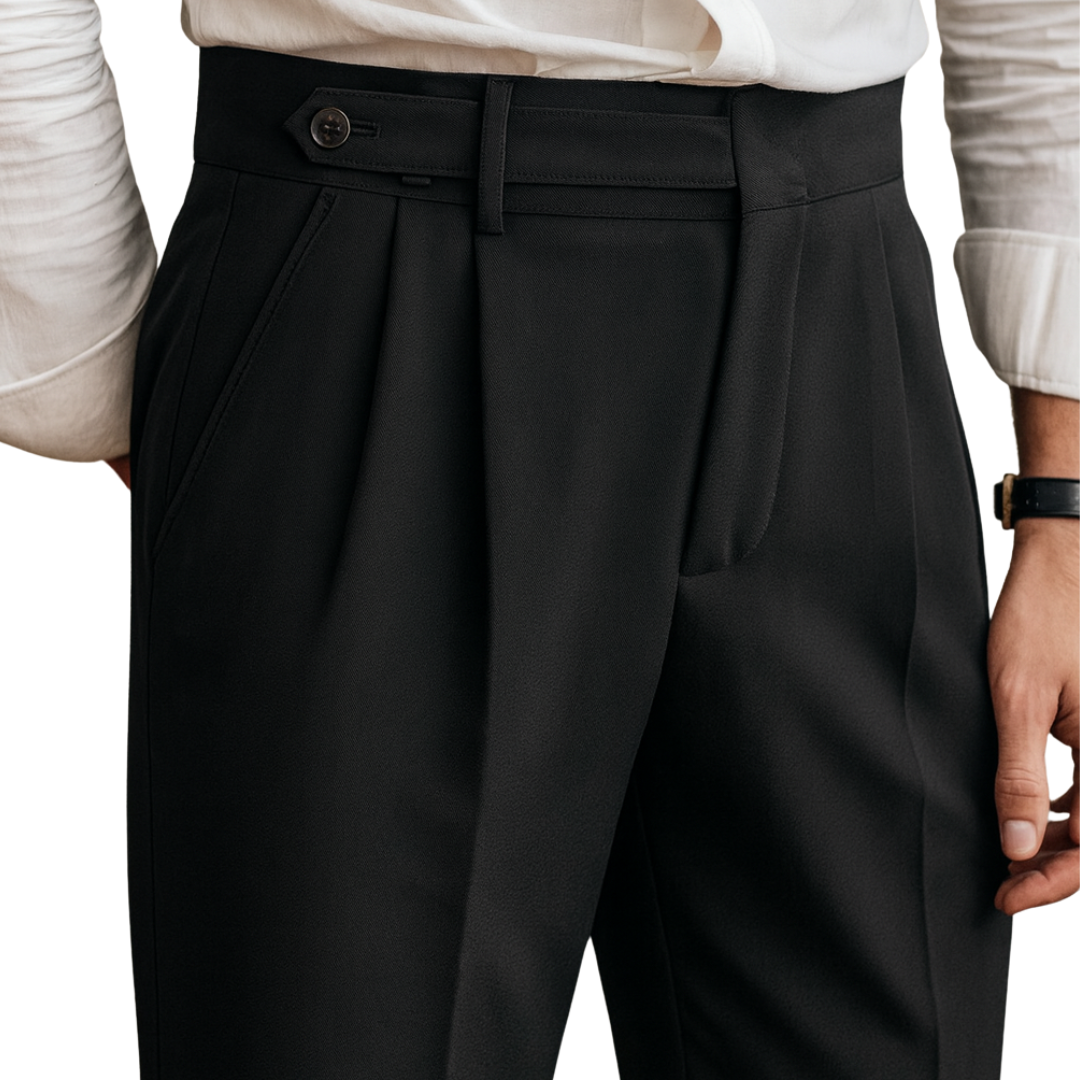 Tailored Mid-High Waist Trouser