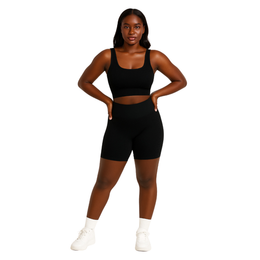 Seamless Ribbed Yoga Set