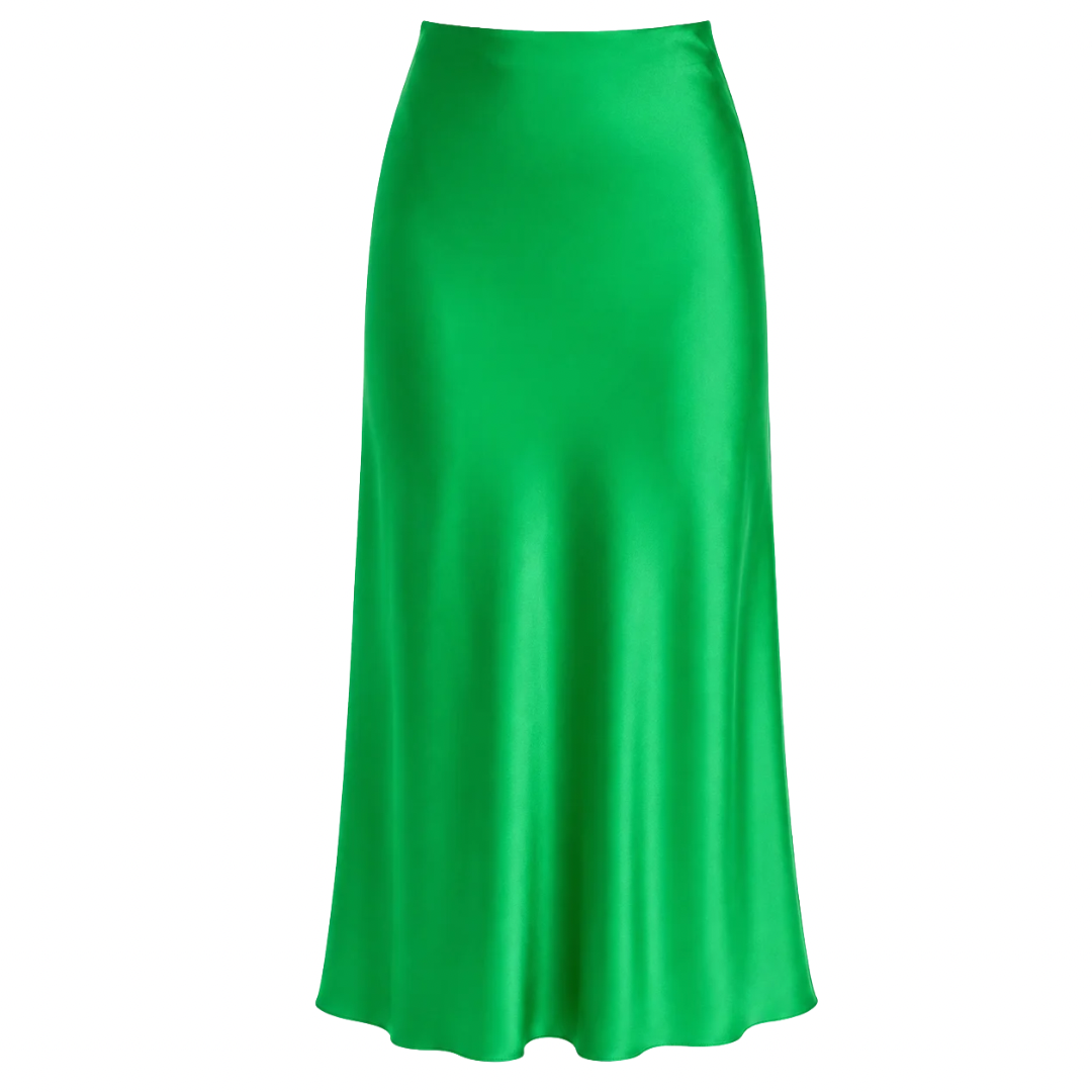 Silk Midi Skirt