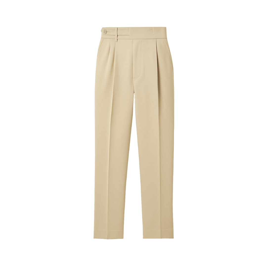Tailored Mid-High Waist Trouser