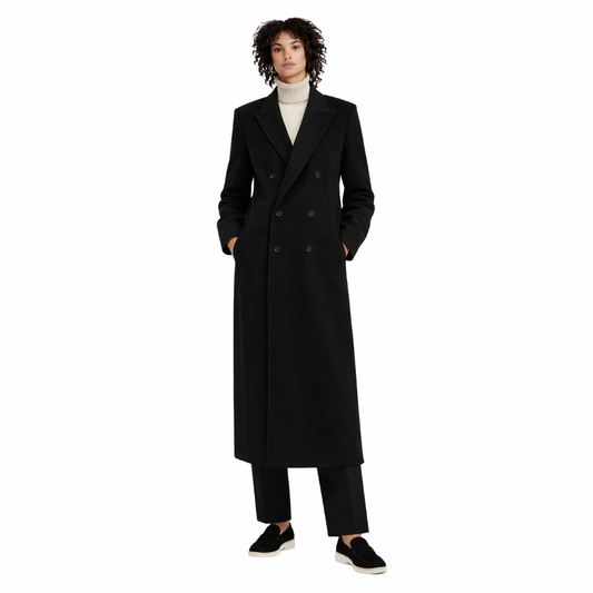 Double-Breasted Wool Coat