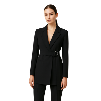 Blazer with Tie Belt