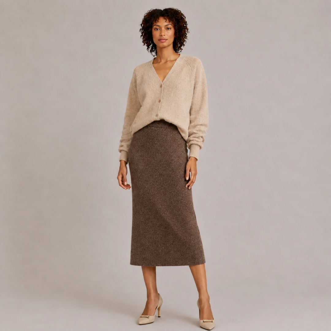 Wool Midi Skirt