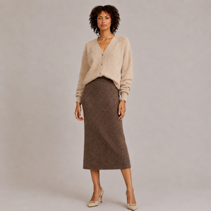 Wool Midi Skirt