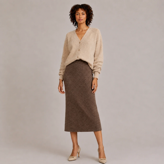 Wool Midi Skirt