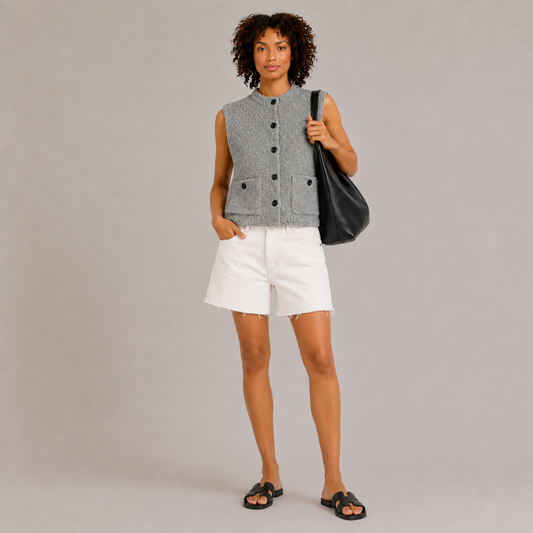 Textured Knit Vest