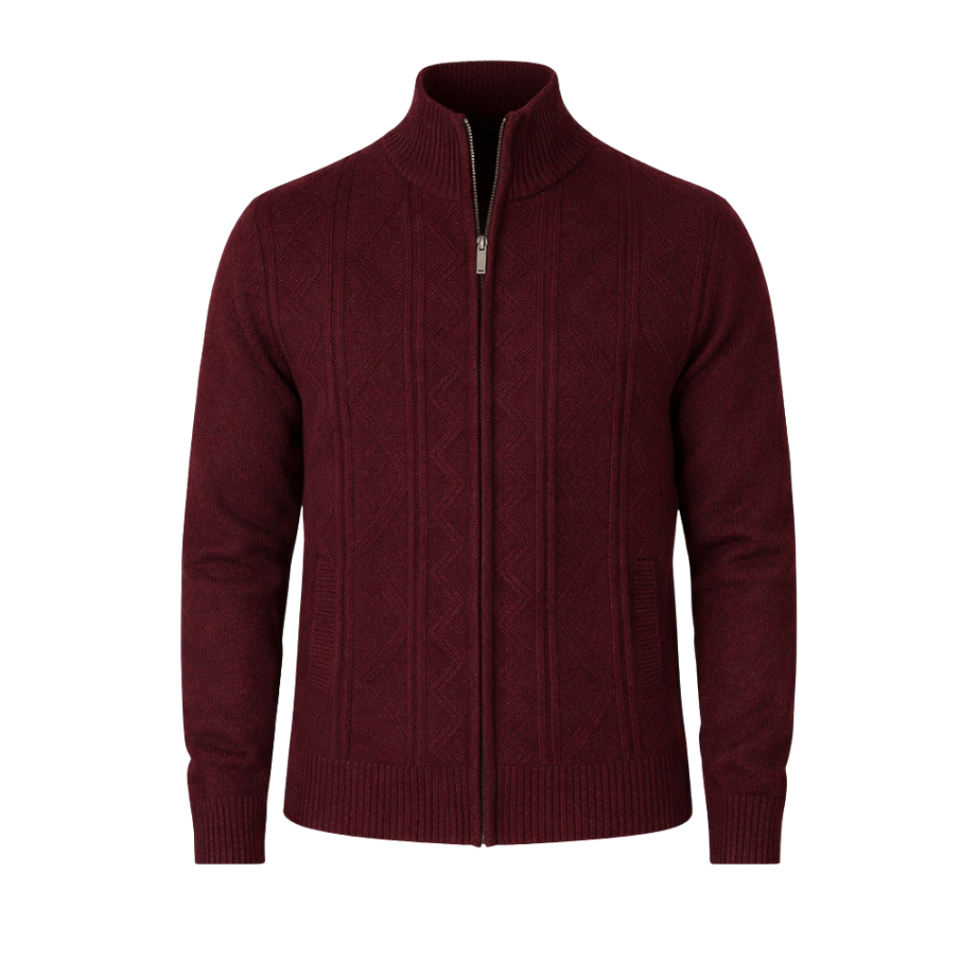 Knit Zip-Up Cardigan