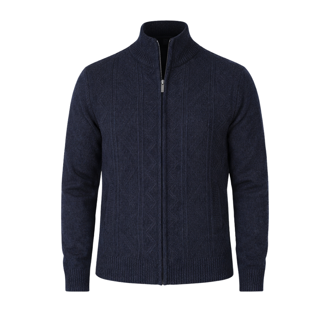 Knit Zip-Up Cardigan