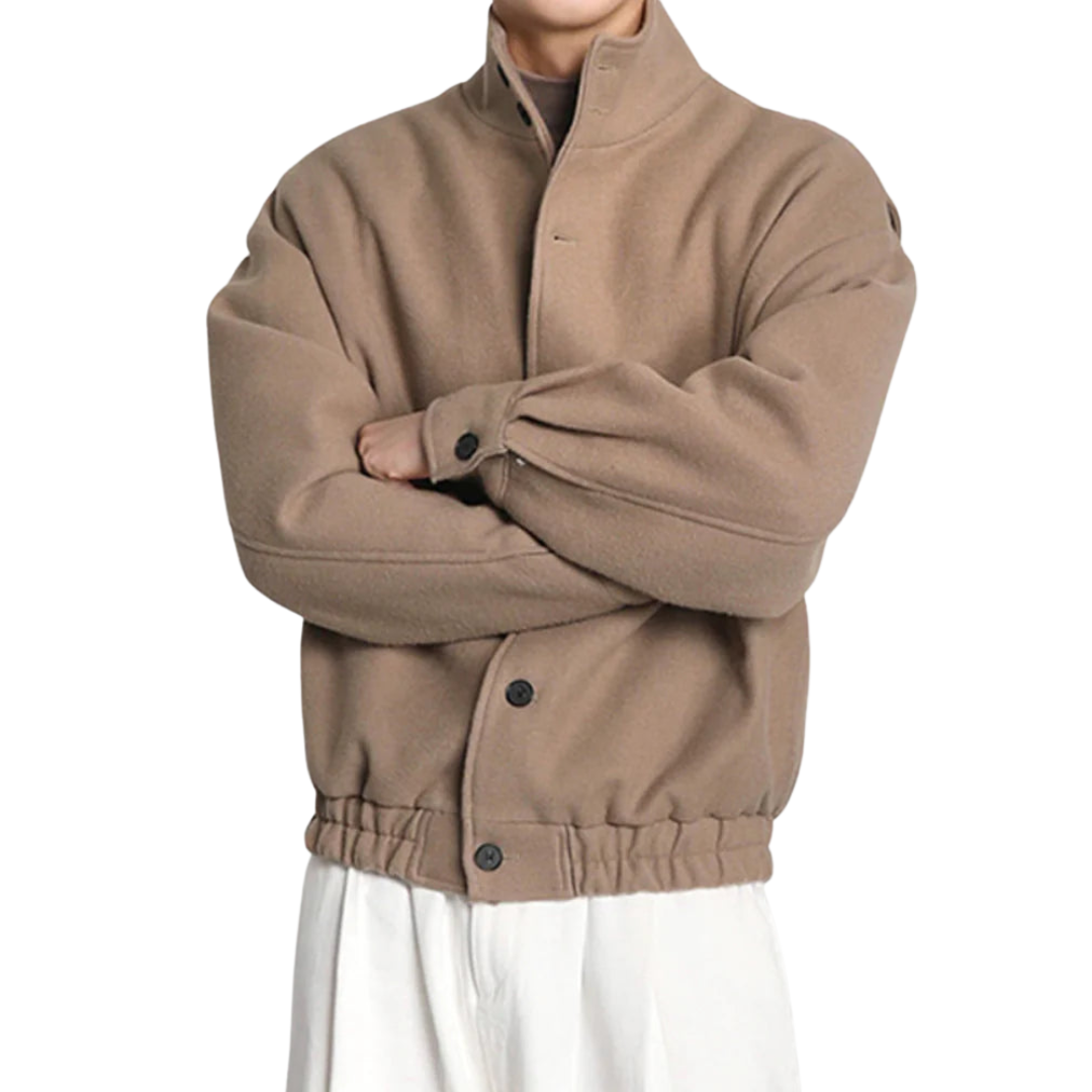 Wool Blend Bomber Jacket