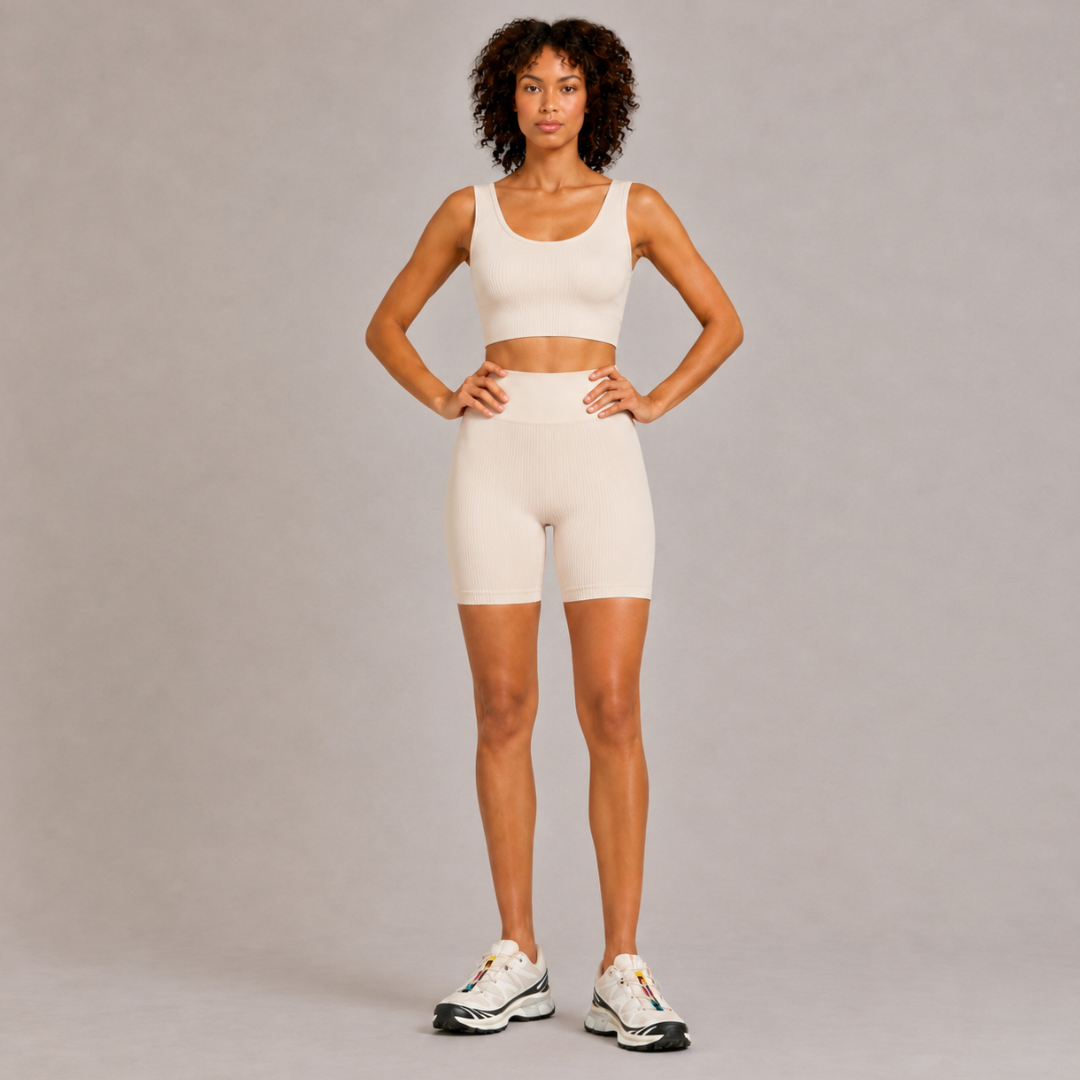 Seamless Ribbed Yoga Set