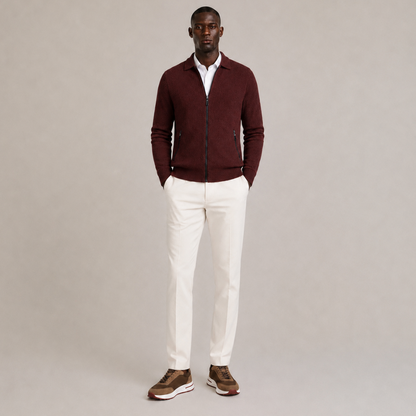 Knit Zip Up Cardigan