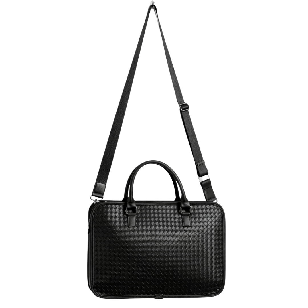 Woven Leather Briefcase