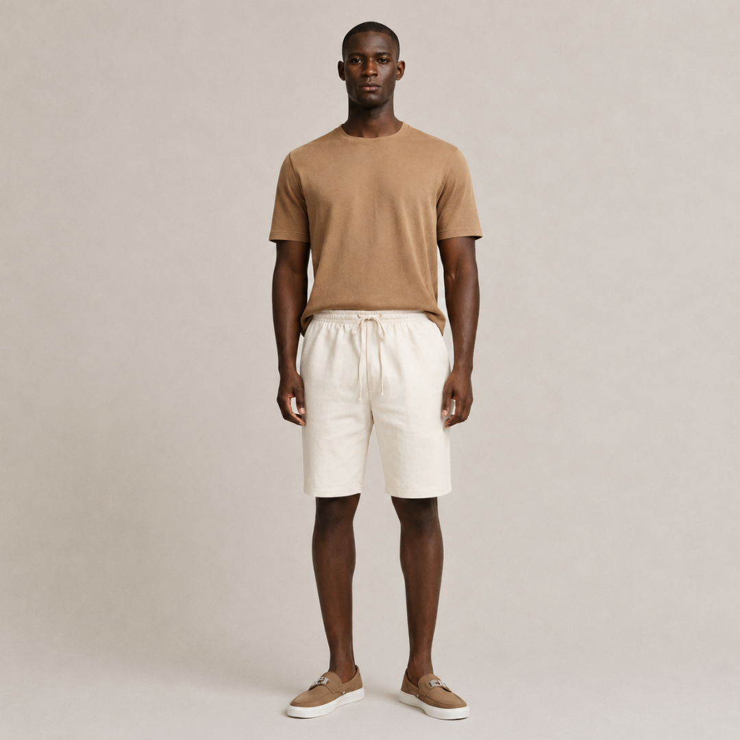 Linen Drawstring Shorts
