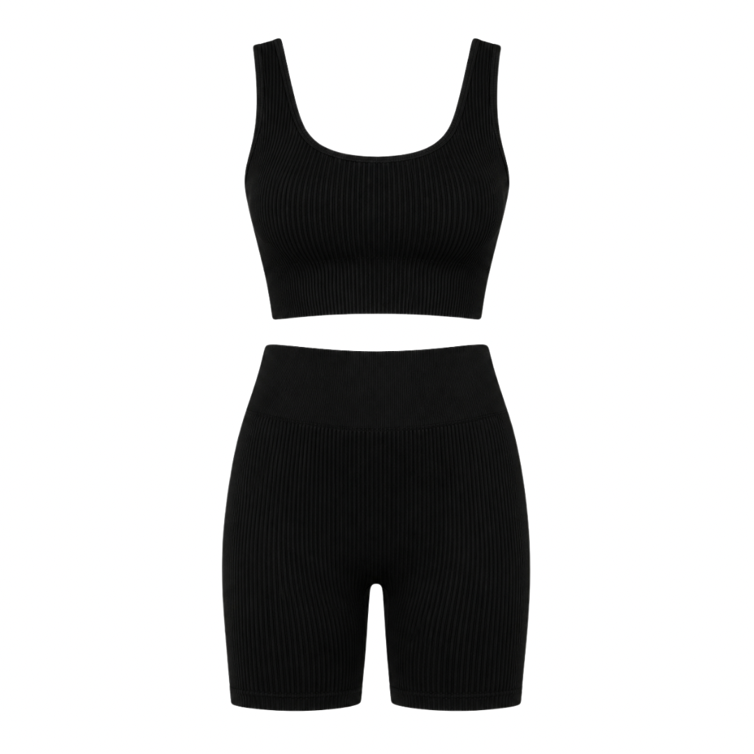 Seamless Ribbed Yoga Set