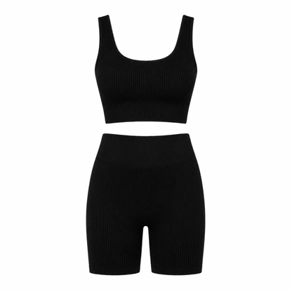 Seamless Ribbed Yoga Set