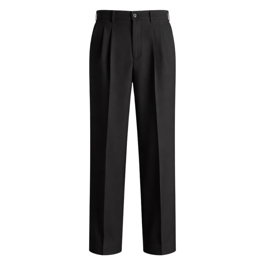 Tailored Straight-Leg Trousers Black The Olace