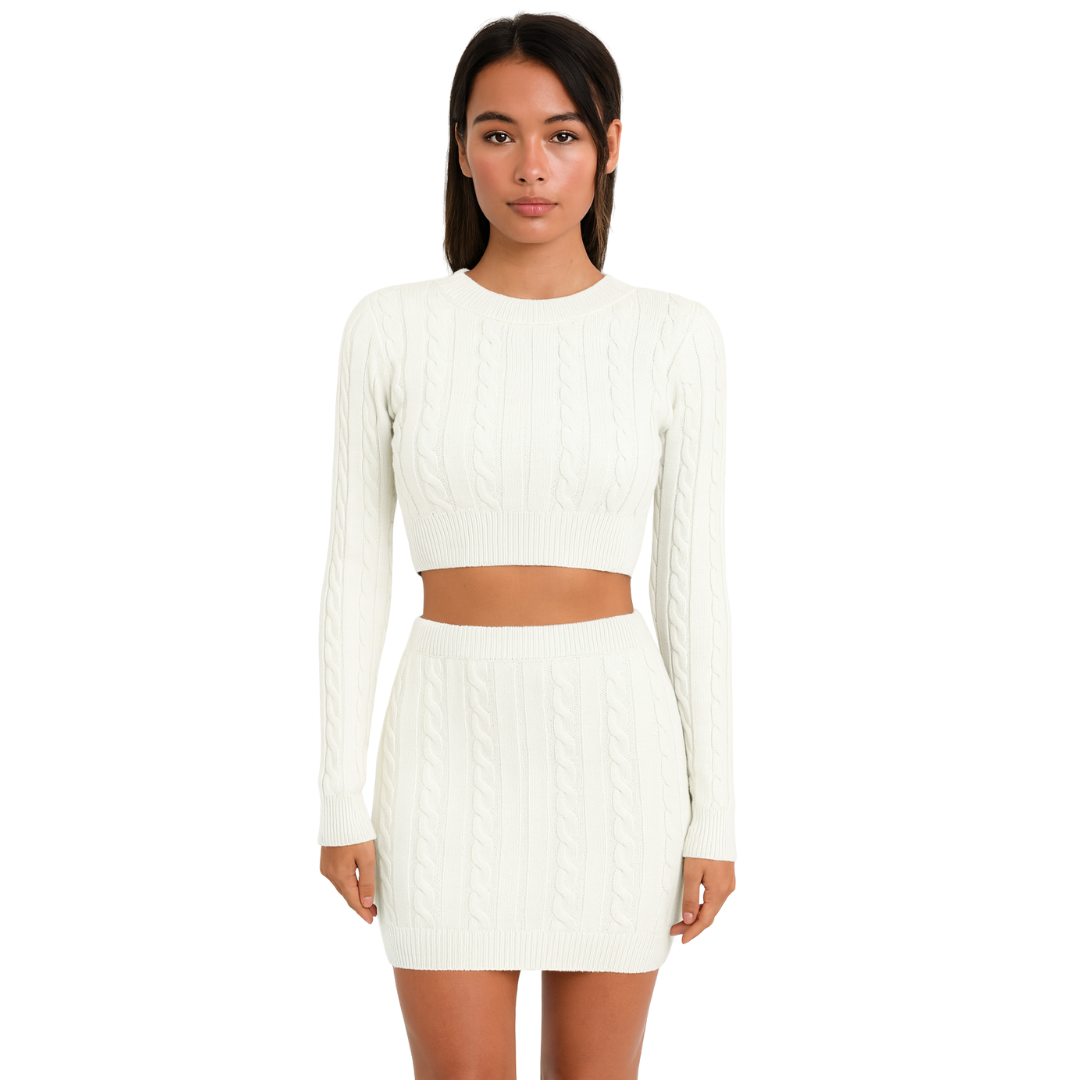 Cable Knit Two-Piece Set