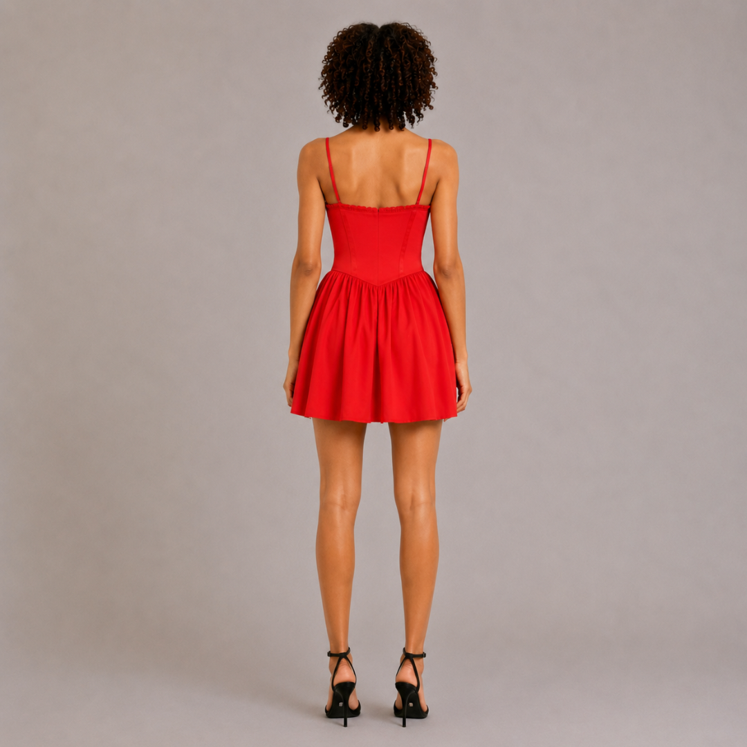 Lace-up Mini Dress