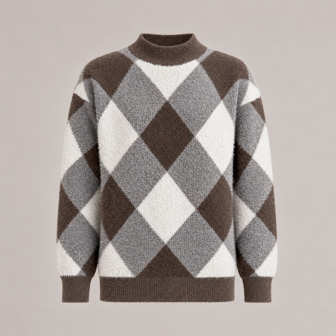 Argyle Knit Sweater