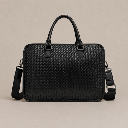 Woven Leather Briefcase