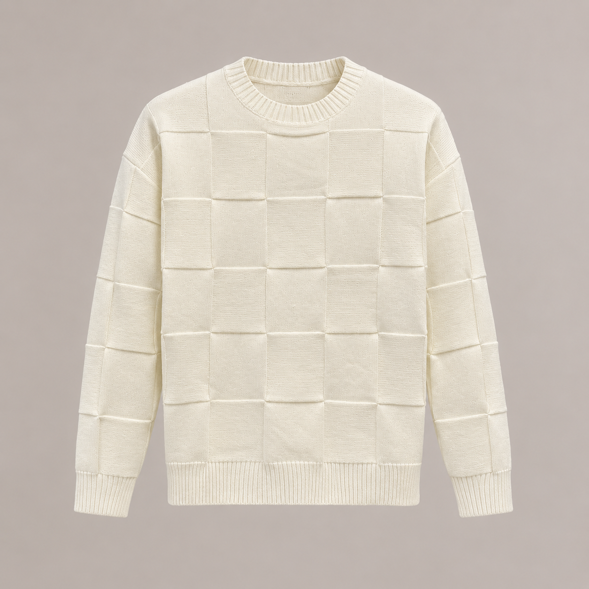 Basketweave Knit Sweater