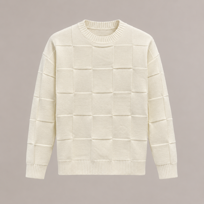 Basketweave Knit Sweater