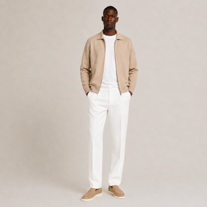Wool Knit Cardigan With Pockets