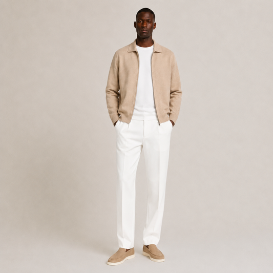 Wool Knit Cardigan With Pockets