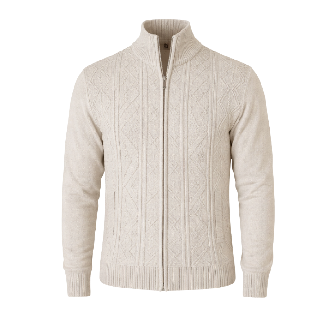 Knit Zip-Up Cardigan