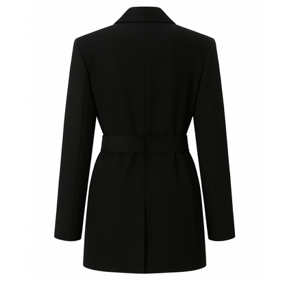 Blazer with Tie Belt