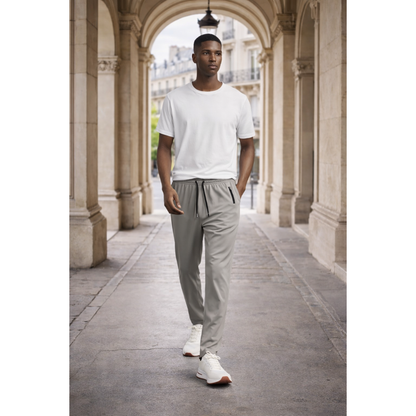 Men's Relaxed Fit Stretch Trousers Grey 