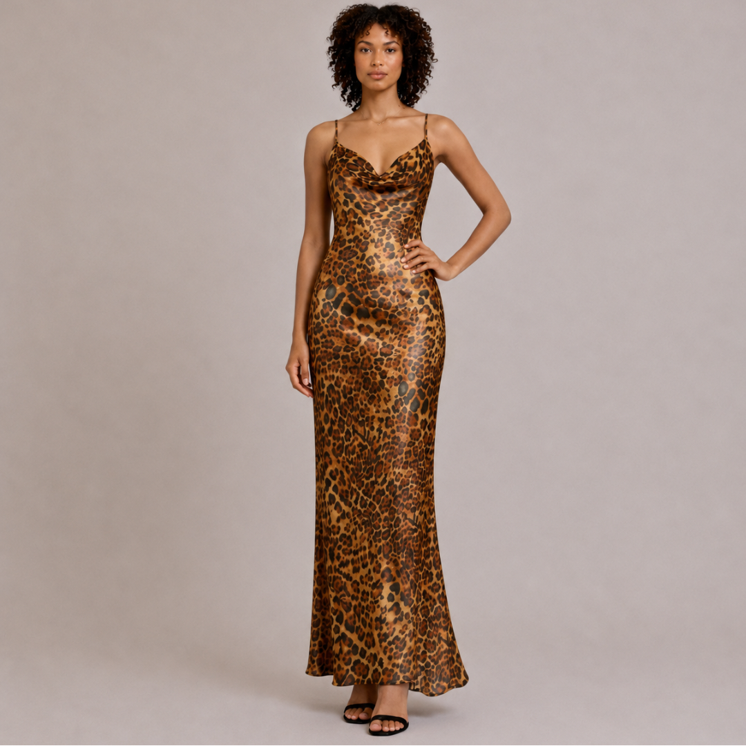 Leopard Backless Dress