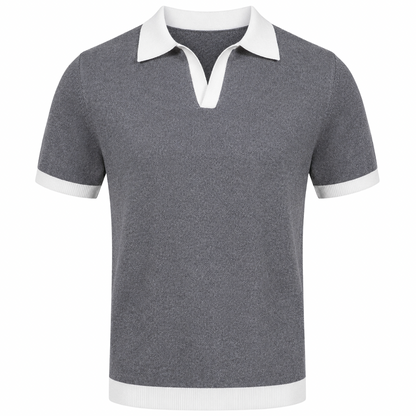 Contrast Knit Polo