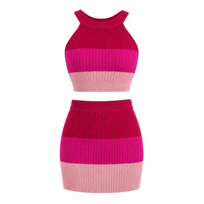 Gradient Knitted Two-Piece Set