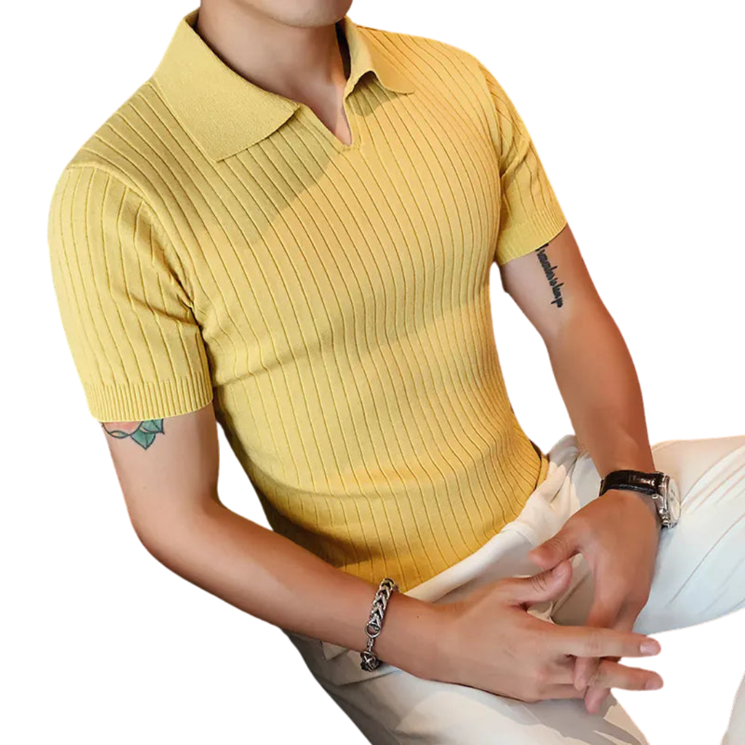Slim Fit Knitted Polo Shirt
