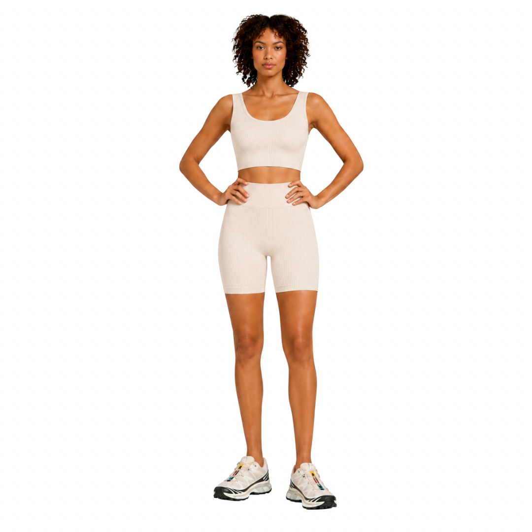 Seamless Ribbed Yoga Set