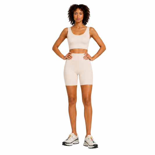 Seamless Ribbed Yoga Set