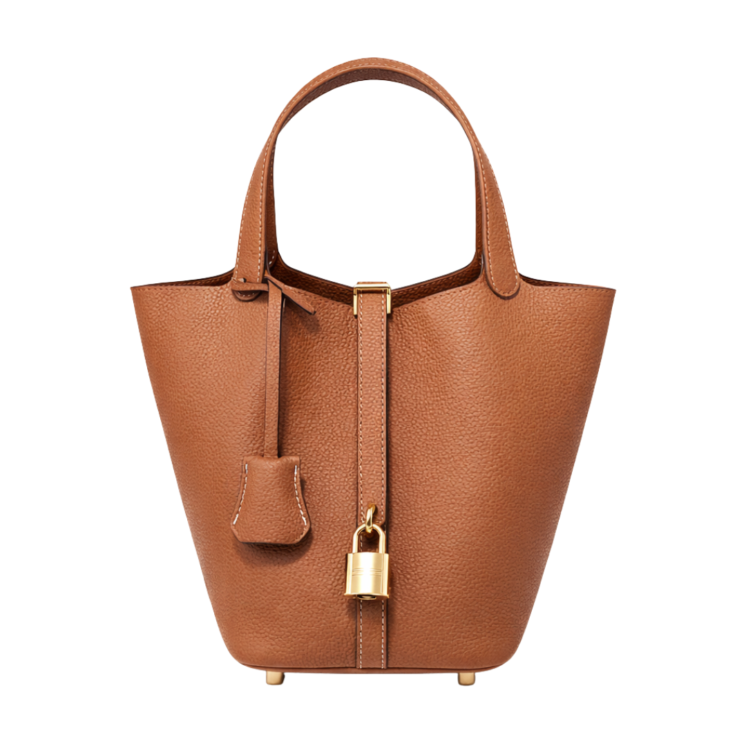 Leather Bucket Handbag