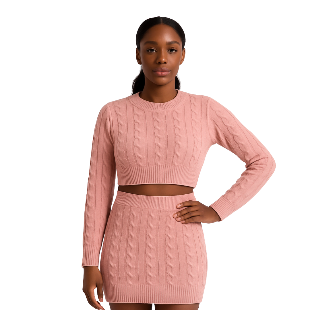 Cable Knit Two-Piece Set