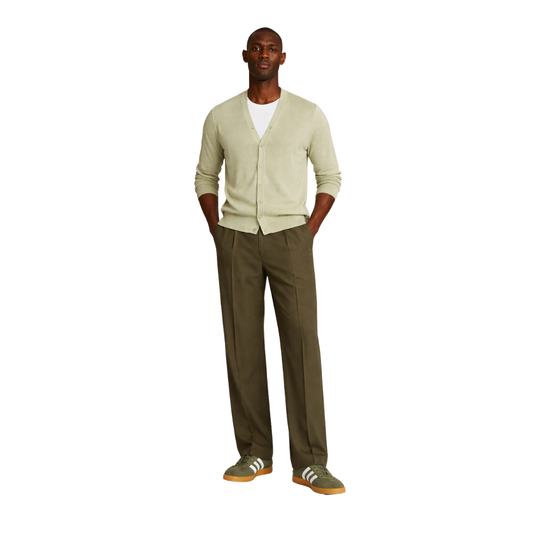 Knit Button Cardigan Light Green The Olace