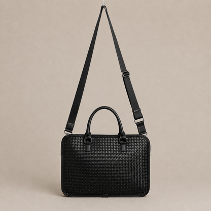 Woven Leather Briefcase