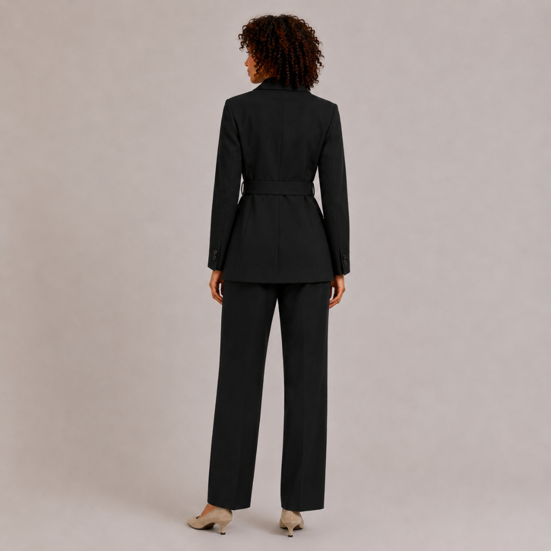 Blazer with Tie Belt