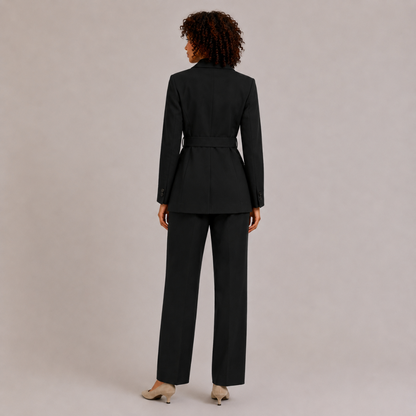 Blazer with Tie Belt
