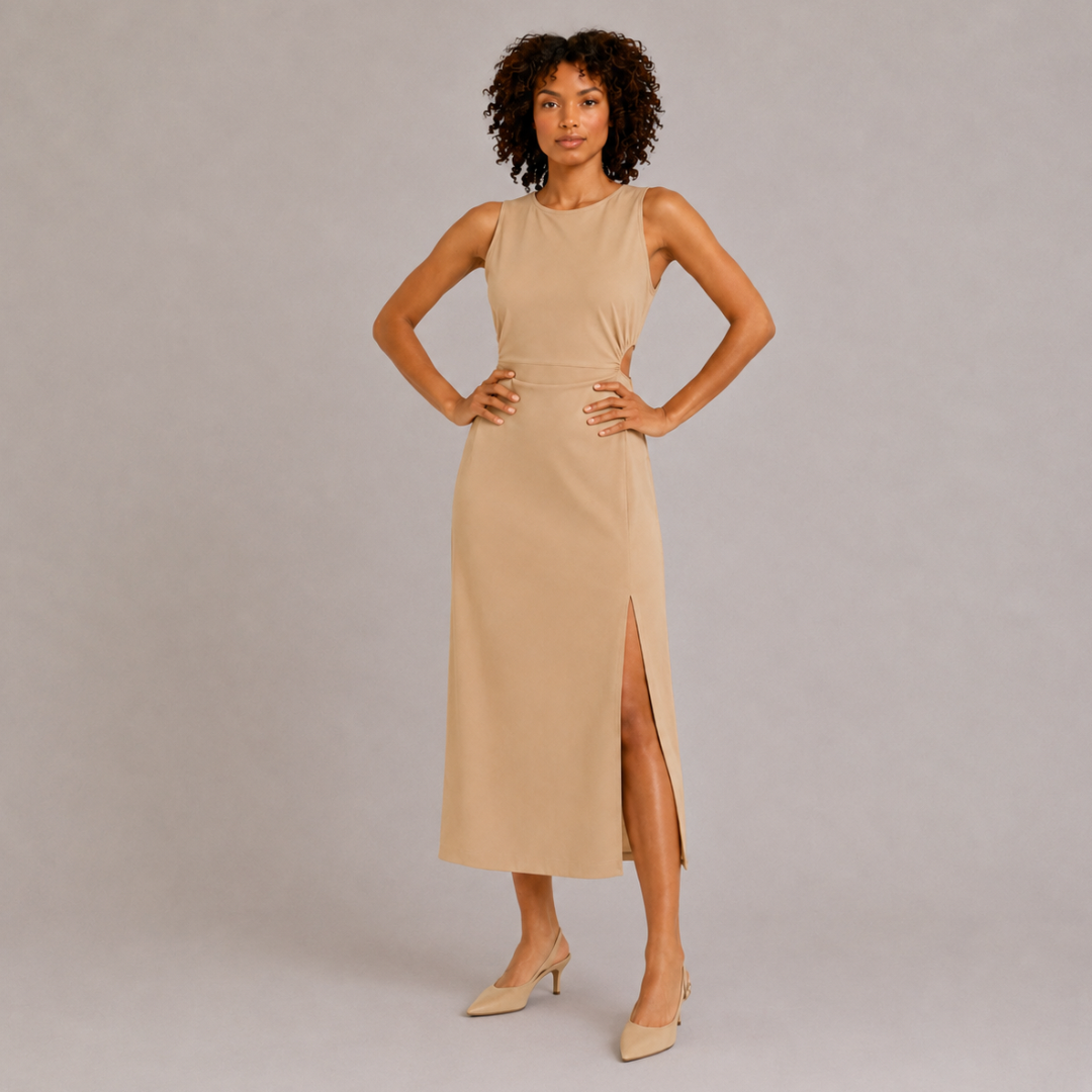 Midi Dress Front Slit