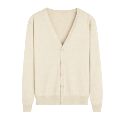 Knit Button Cardigan Off White The Olace