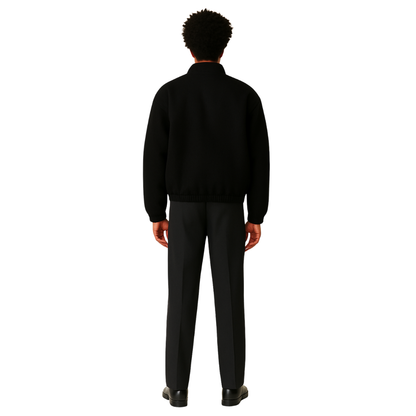 Wool-Blend Relaxed Bomber Jacket